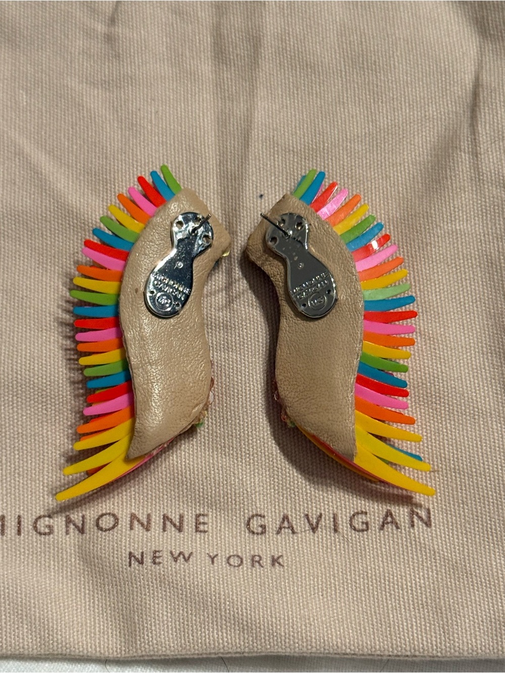 Mignonne Gavigan Rainbow Beaded Wing Earrings - Picture 6 of 12